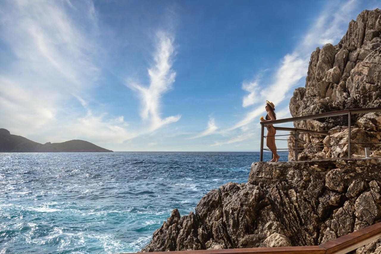 Akrotiri Beach Resort Hotel Paleokastritsa Exterior foto View of the sea from the coast of the island of Brač
