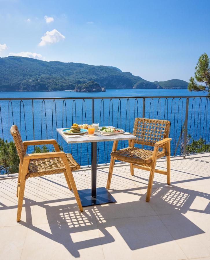 Akrotiri Beach Resort Hotel Paleokastritsa Exterior foto View of the Gulf of Pag