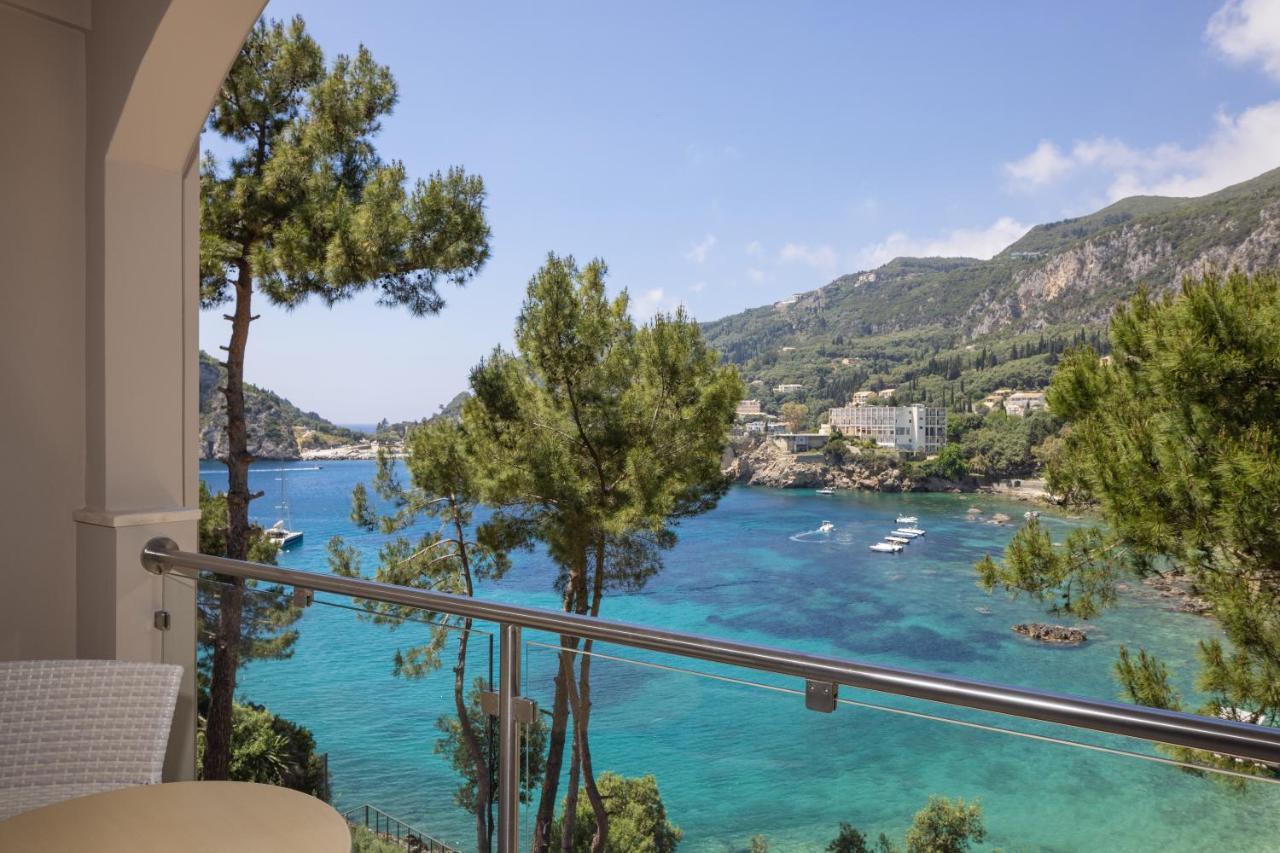 Akrotiri Beach Resort Hotel Paleokastritsa Exterior foto View of the bay