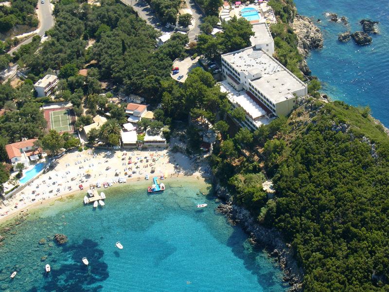 Akrotiri Beach Resort Hotel Paleokastritsa Exterior foto Aerial view of the resort