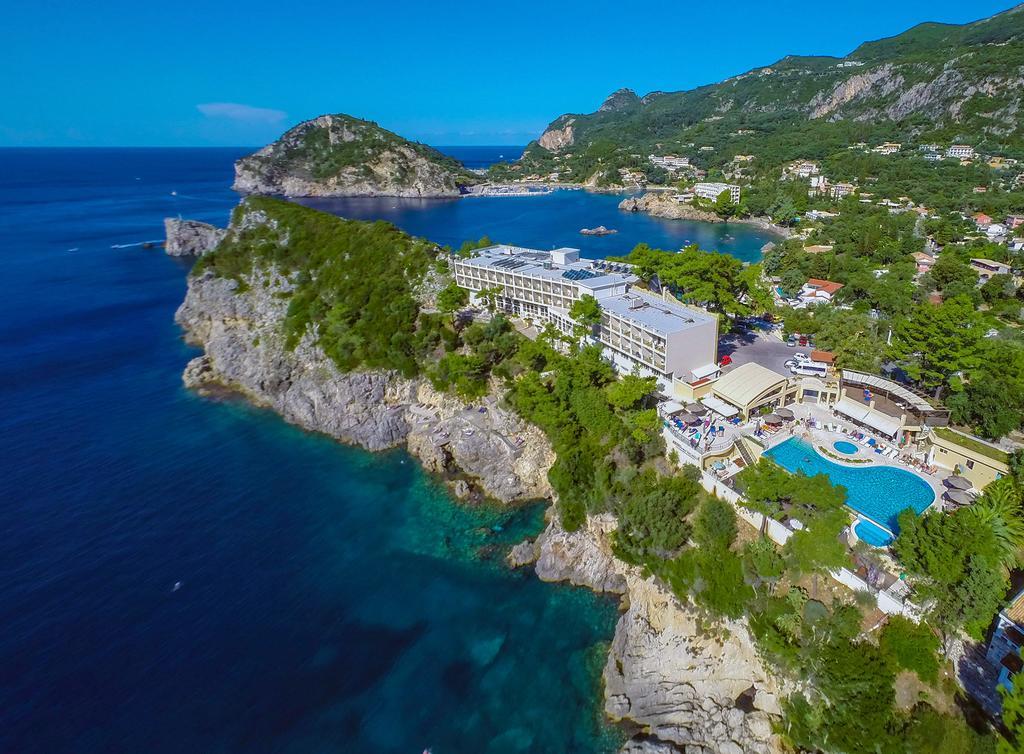 Akrotiri Beach Resort Hotel Paleokastritsa Exterior foto Aerial view of the resort