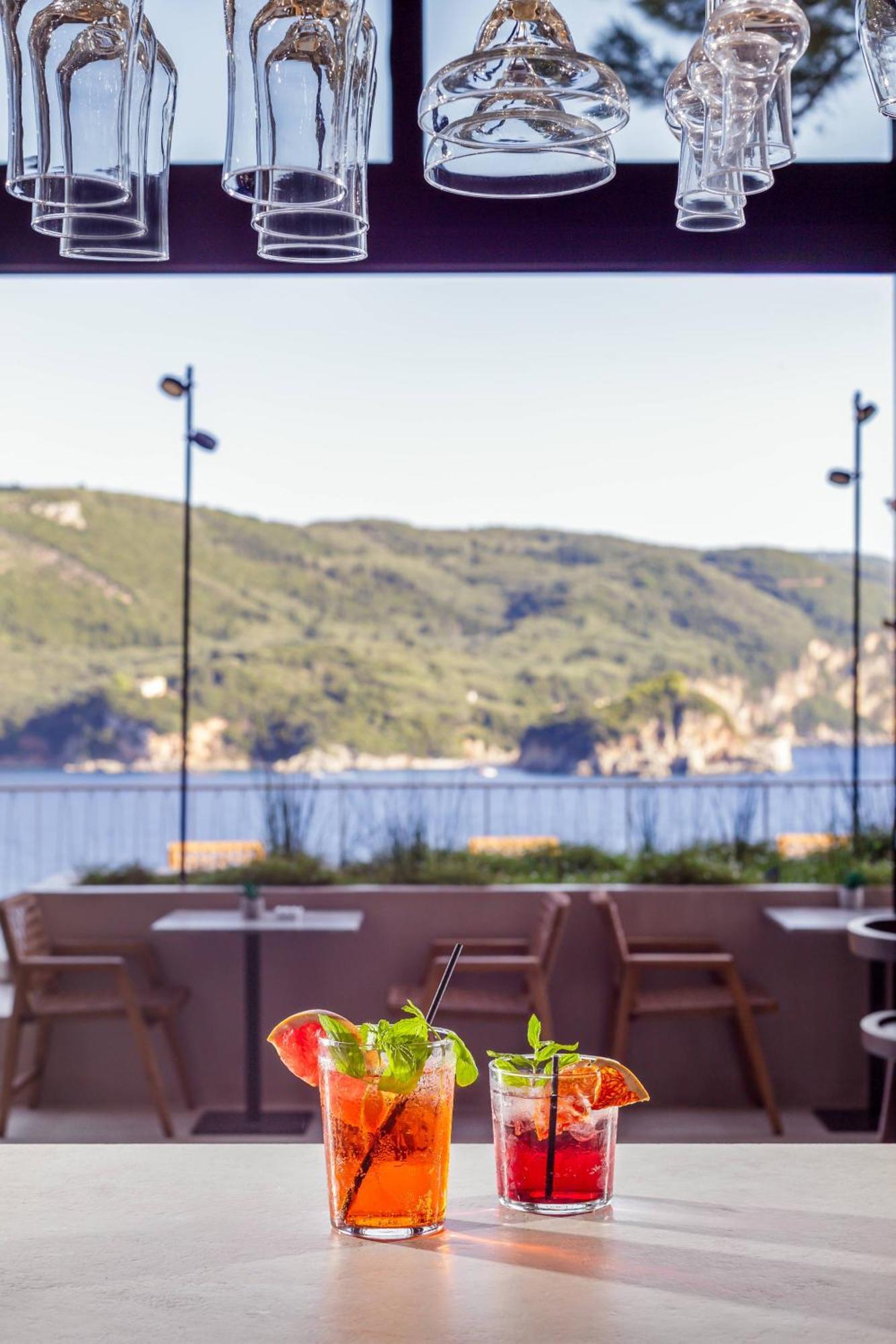 Akrotiri Beach Resort Hotel Paleokastritsa Exterior foto View of the bay from the hotel