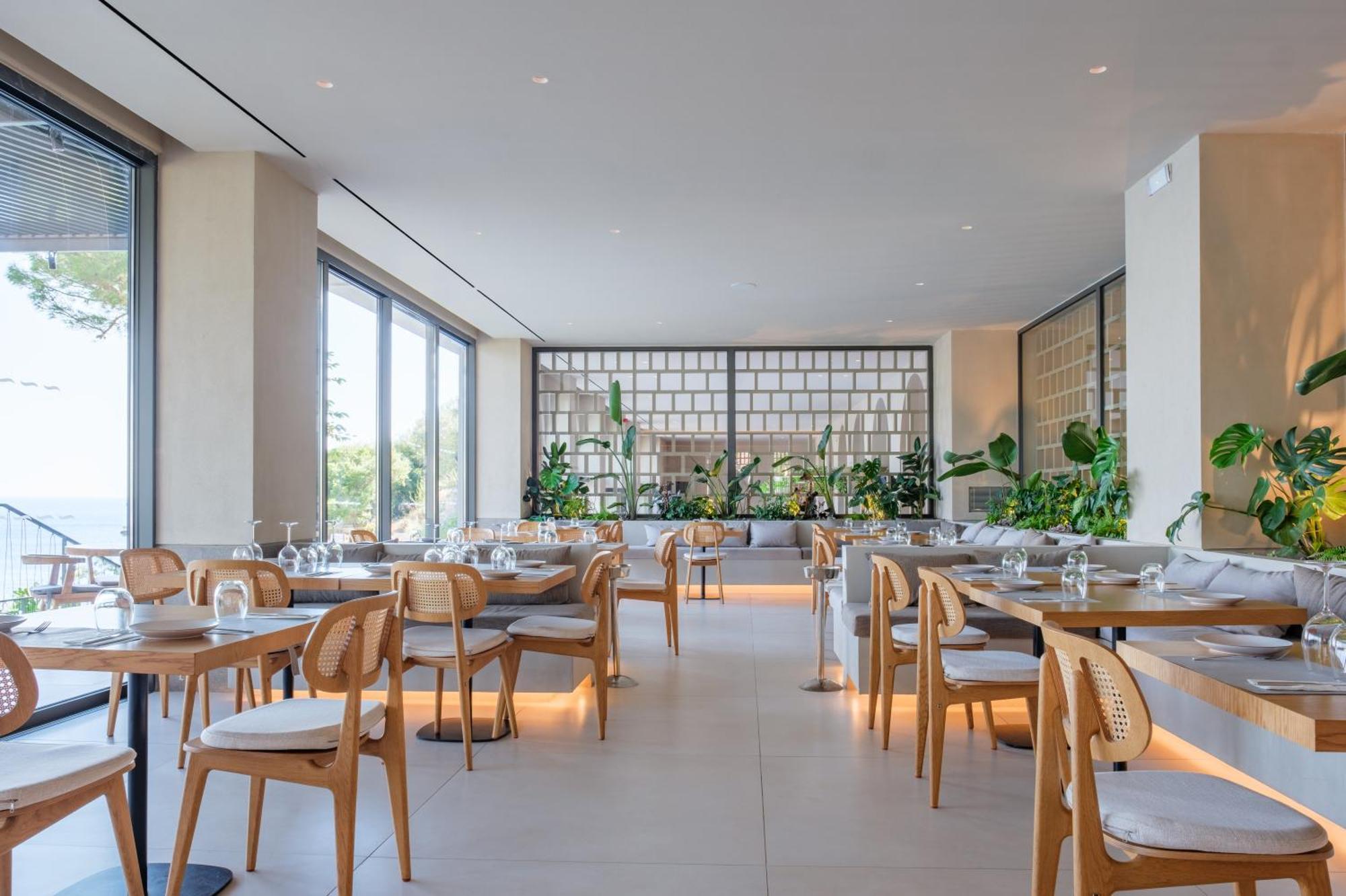 Akrotiri Beach Resort Hotel Paleokastritsa Exterior foto Restaurant