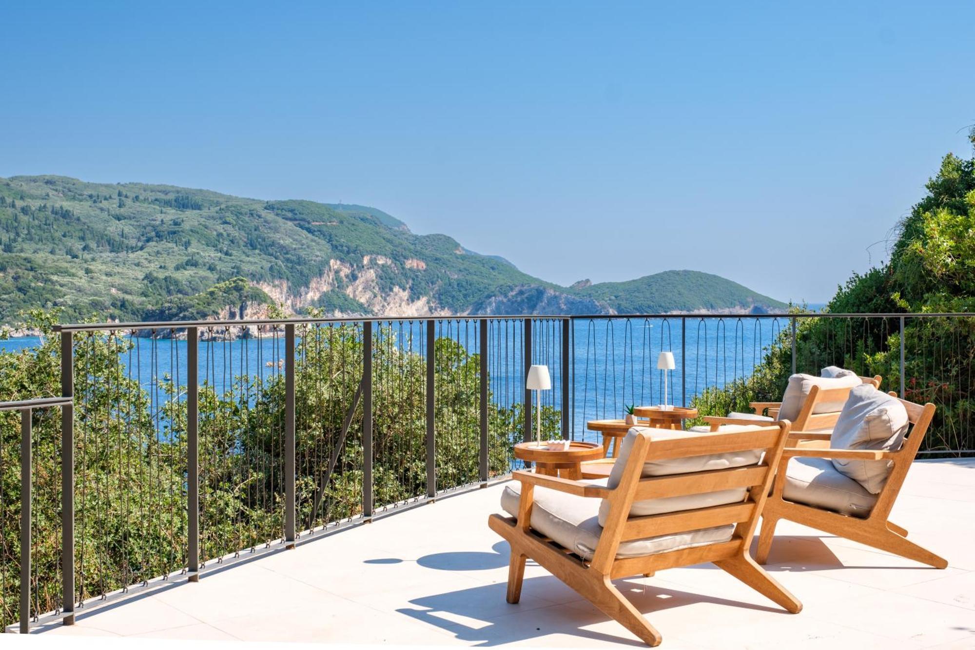 Akrotiri Beach Resort Hotel Paleokastritsa Exterior foto View of the bay of Vrboska